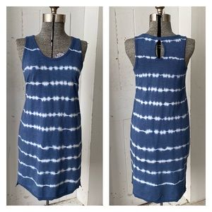 Sonoma Blue and White Tie-Dye Midi Dress